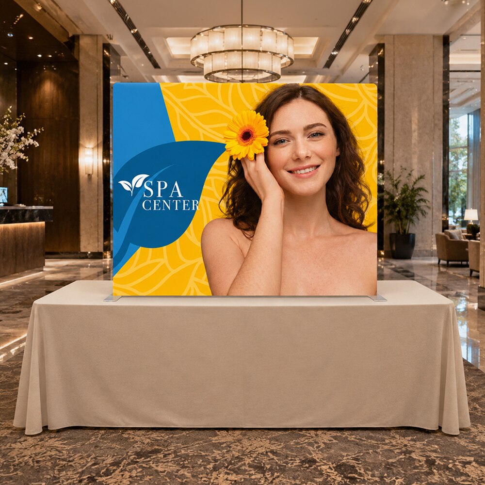 6 ft. EZ Tube®  Table Top Straight — Double Sided Graphic Package